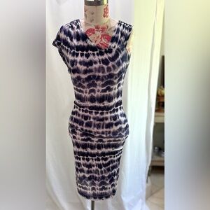 Y2k Andrew Marc Patterned Midi Dress